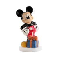 Vela do Mickey Mouse com presente de 8 cm - 1 unidade