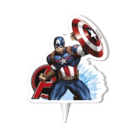 Vela Capitão América Avengers 8 cm - 1 peça