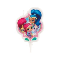 Vela decorativa de Shimmer and Shine de 7,5 x 6 cm - 1 unidade