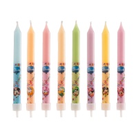 Velas coloridas Mickey Mouse 8,5cm - 8 peças