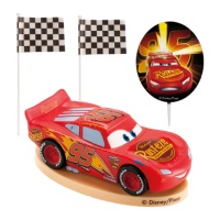 Decoração de bolo Cars Relâmpago McQueen - 4 unidades
