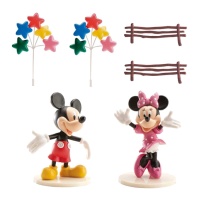 Decoração para bolos de Mickey e Minnie Mouse - 6 unidades