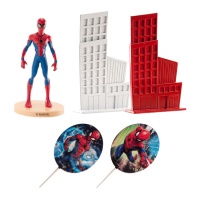 Decoração para bolo do incrível Spiderman - 5 unidades