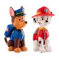 Figura para bolo de Chase e Marshall da Patrulha Pata de 6 cm - 1 unidade