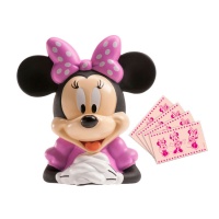 Mealheiro de Minnie Mouse com obreias comestíveis