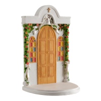 Figura para bolo de porta de igreja - 19,50 cm