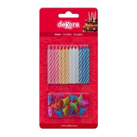 Velas coloridas 6 cm - 24 pcs.
