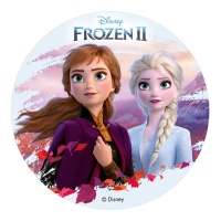 Frozen 2 bolacha comestível Elsa & Anna 20 cm