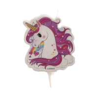 Vela Decorativa Magic Unicorn - 7 x 6,5 cm