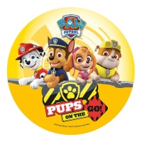 Paw Patrol em ação 20 cm wafer comestível