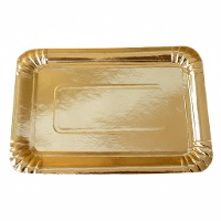 Bandeja dourada 19 x 12 cm - 100 unidades