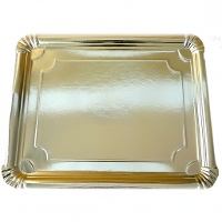 Bandeja dourada 36 x 28 cm - 100 unidades