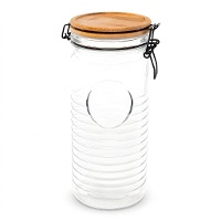 Frasco de 1,3 L com tampa de madeira