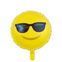 Balão emoticon óculos de sol 46 cm