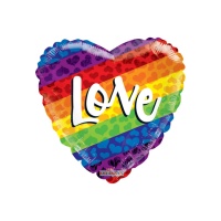 Balão coração de Orgulho Gay Balão Love de 46 cm