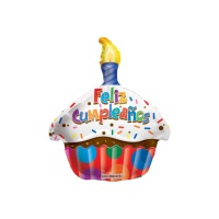 Balão de parabéns em forma de bolo 46 cm