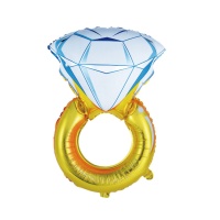 Balão XL silhueta de anel com diamante - 84 cm