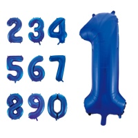 Balão número azul 86 cm