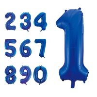 Balão número azul 86 cm - 1 unid.