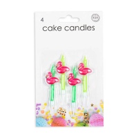 Velas flamingo 6 cm - 4 unidades