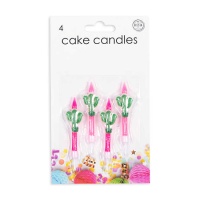 Velas de cacto 6 cm - 4 unidades