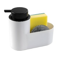 Dispensador de sabão com suporte para 2 esponjas