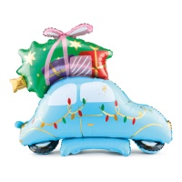 Balão Carro com prendas de Natal 1,02 x 1,07 cm - PartyDeco