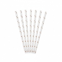 Palhinhas de papel com estrelas - 10 unid.