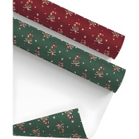 Papel de presente com estampa de bengalas de caramelo 2 x 0,70 m - 1 unidade