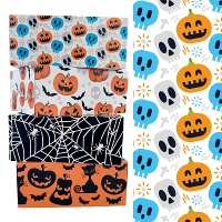 Caixa para doces de abóboras sorridentes de 18 x 13,5 x 7,5 cm - Decora - 1 unidade