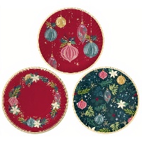 Bandeja de 30 cm para decoração natalina - 2 unidades