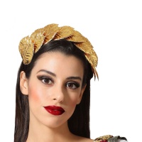 Bandolete grega com louro dourado