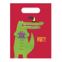 Sacos de Dinossauros Party - 6 unidades