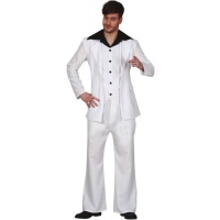 Fato de discoteca branco para homem