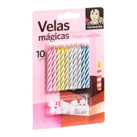 Velas mágicas coloridas - 10 unidades