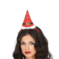 Fita para a cabeça com chapéu de fato de Pai Natal