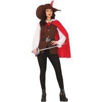 Fato de Mosqueteiro D'Artagnan para mulher