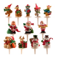 Picks de motivos de natal de 3 cm - Dekora - 144 unidades