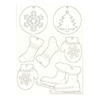 Tabuleiro de figuras de Natal - Artis decor - 9 peças