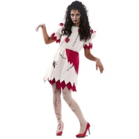 Fato de boneca vudu branca para mulher