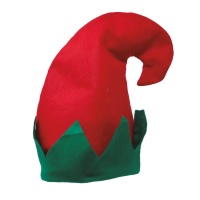 Chapéu de duende vermelho e verde