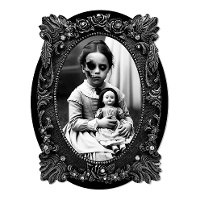 Decoração adesiva para parede de imagem de menina de 30 x 23 cm