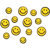 Autocolantes de EVA com carinhas sorridentes - 60 unidades
