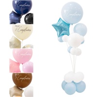 Kit de balões com suporte de Feliz Aniversário - 21 unidades