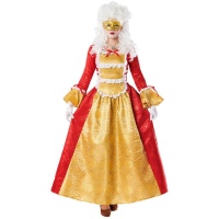 Fato de época vermelho para mulher