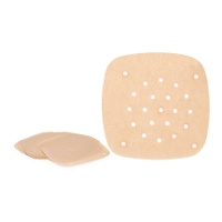 Papel de 21,5 cm para fritadeira de ar quadrados perfurados - 50 unidades