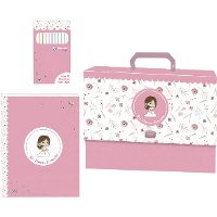 Álbum de assinaturas e fotos da Primeira Comunhão para menina com marcadores