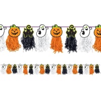 Grinalda de borlas e figuras de Halloween 2,43 m