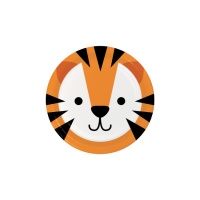 Pratos de Tigre de 17 cm - 8 unidades