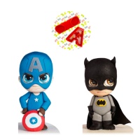 Conjunto de tutoriais para figuras de açúcar de super-heróis - Silvia Mancini